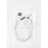 USB кабель 4 в 1 для Apple 30 pin, Apple 8 pin, Micro USB, Samsung Tab (SM000030) (белый) - Usb, hdmi кабель, переходник