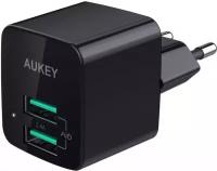 Сетевое зарядное устройство Aukey Travel Charger Dual Port USB-A PA-U32 (Black)