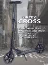 Самокат городской Virtey CROSS 200 мм, чёрно/лаймовый/ складной/самокат двухколесный