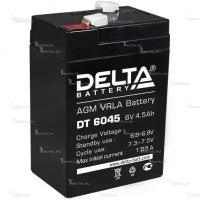 Аккумулятор DELTA DT-6045 (6В, 4.5Ач /6V, 4,5 Ah / клемма F1) Для слаботочных систем.