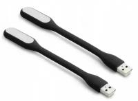 YUMI, Светодиодный USB светильник для ноутбука, LED лампа для клавиатуры, USB ночник, (2 шт.), черный