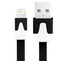 Короткий USB кабель Noodle Style Lightning 8 pin плоский 15 см. для Apple iPhone / iPad / iPod touch