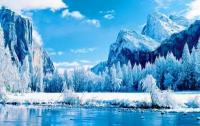 Алмазная мозаика 40x50 Noname Красивый зимний пейзаж с горами