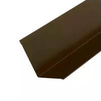 Планка примыкания для гибкой черепицы (ral 8017) коричневый шоколад (2м) Без тм, 162521