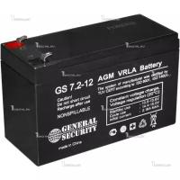 Аккумулятор General Security GS 7.2-12 (12В, 7.2Ач / 12V, 7.2Ah / вывод F1) (RBC-2) (GP-1272)
