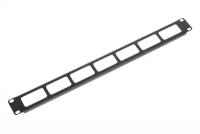 Органайзер кабельный горизонтальный 1U, с окнами, черный, металл, ГКО-О-1-9005 ЦМО (30412128100)