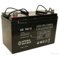 Аккумулятор General Security GS 100-12 (12В, 100Ач / 12V, 100Ah)