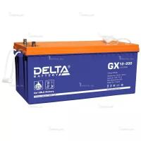 Аккумулятор DELTA гелевый GX 12-200 GEL (12В, 200Ач / 12V, 200Ah) Вывод болт M8