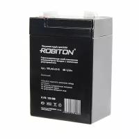 Свинцово-кислотный герметичный необслуживаемый аккумулятор 6В 3.5 Ач Robiton VRLA6-4.5-S Robiton 678-02