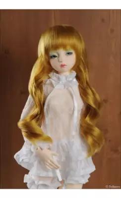 Dollmore 8-9 Goungju ST Wig R.Blond D3 (Парик рыжеватый блонд длинный с крупными локонами и челкой размер 20-23 см для кукол Доллмор / Пуллип)