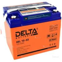 Аккумулятор DELTA гелевый GEL 12-33 (12В, 33Ач / 12V, 33Ah / Вывод под болт M6)