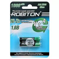 Аккумулятор Ni-Zn Robiton AAA 550мАч 1,6В 1000мВтч 2шт Robiton 1839-02