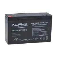 Свинцово-кислотный аккумулятор ALPHA BATTERY FB 12-6 (6 В, 12 Ач)