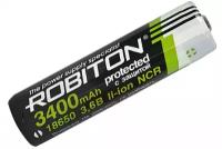 Аккумулятор 18650 3400 мАч с защитой (NCR18650B) PK1, Robiton
