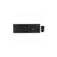 Набор беспроводной Gembird KBS-8002, клавиатура, мышь 2 кнопки + 1 колесо-кнопка, черный