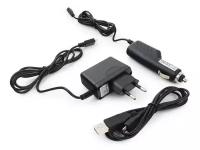 Набор зарядных устройств с Micro-USB разъемом Gembird MP3A-CAR-KIT1 110/220V-5V и 12VDC-5V черный
