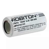 Аккумулятор LiFePO4 литий железофосфатный Li-Ion Robiton 16340 450мАч 3,2мАч Robiton 4472-02
