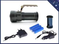 Ручной металлический фонарь 3-ACR аккумуляторный прожектор