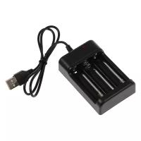 Зарядное устройство для аккумуляторных батареек АА, USB, сила заряда 250 мА, чёрное