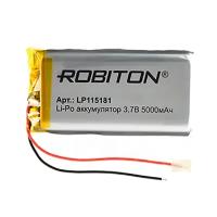 Аккумулятор литий-полимерный Li-Pol Robiton 115181 3,7В 5000мАч Robiton 912-02
