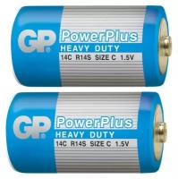 Батарейка С GP Power Plus R14, 2 шт