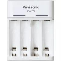 Зарядное устройство Panasonic Basic (BQ-CC61USB) для 2 или 4 аккумуляторов типа АА/ААА Ni-MH, с USB-выходом 10 часов