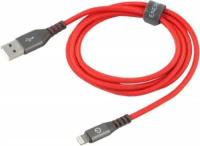 Кабель Lightning/USB для iPhone и iPad EnergEA Alutough Lightning (1.5 м), цвет красный (CBL-AT-RED150)