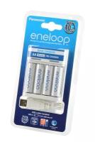 Зарядное устройство для аккумуляторов Panasonic eneloop USB Basic Charger + 4АА1900mAh (K-KJ61MCC40U