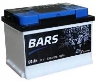 Аккумулятор автомобильный Bars 60 А/ч 530 А обр. пол. низкий Евро авто (242x175x175)