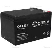 Аккумулятор Optimus OP-1212 (12В, 12Ач / 12V, 12Ah / вывод F2)