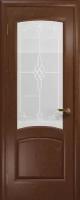 Межкомнатная дверь Диодорс Ровере стекло Корено красное дерево (2000x800) шпон | Ульяновские двери