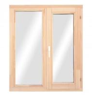 Двухстворчатое деревянное окно со стеклопакетом 1160*970 мм