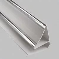 Плинтус потолочный ПВХ 3м Белый Серебро для панелей толщиной 7-8мм