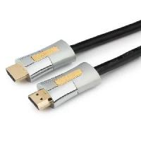 Кабель HDMI 1 м, Cablexpert CC-P-HDMI01-1M, серия Platinum, v2.0, M/M, позол.разъемы, металлический корпус, ферритовые кольца, блистер