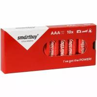 Батарейка AAA LR03 мизинччиковая SmartBuy щелочной элемент питания 1,5 В картонная коробка SBBA-3A10BX (04247)