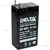 Аккумулятор DELTA DT-401 (4В, 1Ач / 4V, 1 Ah) для слаботочных систем, фонариков.
