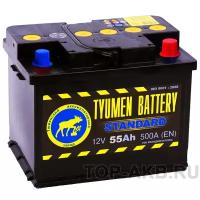 Автомобильный аккумулятор TYUMEN BATTERY Standard 6СТ 55 A/ч, 500 A, Обратная полярность, 242x175x190