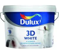 Краска DULUX 3D WHITE для потолка и стен ослепительно белая, матовая 10л