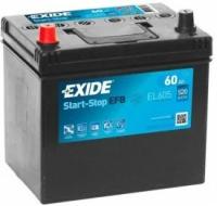 Автомобильный аккумулятор EXIDE Start-Stop EFB EL605 (60L) 520А прямая полярность 60 Ач (232x173x225)
