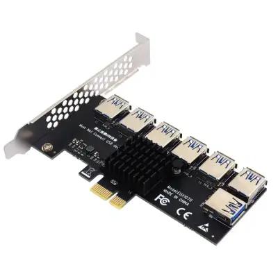 Разветвитель для майнинга PCI-e to 7 USB Переходник PCI USB разветвитель