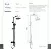 Frap современный кран для ванной комнаты с дождевой насадкой смеситель для душа черный F2418-1