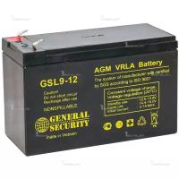 Аккумулятор General Security GSL 9-12 (12В, 9Ач / 12V, 9Ah)