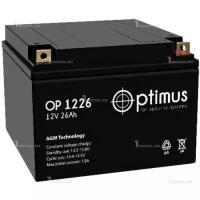 Аккумулятор Optimus OP-1226 (12В, 26Ач / 12V, 26Ah / вывод T3)