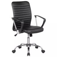 Компьютерное кресло Helmi HL-M09 LUX офисное, обивка: искусственная кожа, цвет: черный/хром