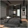Мягкие стеновые панели, изголовье кровати 80х30 см, комплект 2 шт, цвет темно-серый