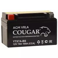 Аккумулятор мотоциклетный Cougar AGM YTX7A-BS 12V 7Ah (залит и готов к применению)