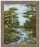 Алмазная живопись Набор алмазной вышивки Лесной ручей (АЖ-1652) 40х50 см