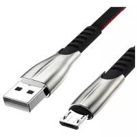 USB-кабель для зарядки 2.4А с Micro-разъемом (черный, 1 м)