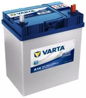 Аккумулятор автомобильный Varta Blue Dynamic Asia A14 40 А/ч 330 A обр. пол. Азия авто (187x127x227) 540126 без бортика