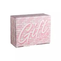 Коробка подарочная Дарите счастье Gift box 30 х 12 х 23 см розовый
